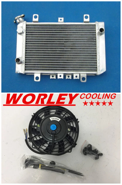 Aluminum Radiator + Fan for Kawasaki KVF400 Prairie 400 (1997-2002)