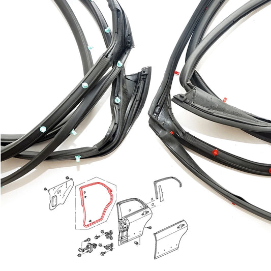 FR RR Door Weatherstrip Rubber Set for Honda Accord Sedan 2003-2007