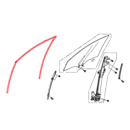 Front Rear Door Glass Run Channel for Honda Accord Sedan 2008-2011