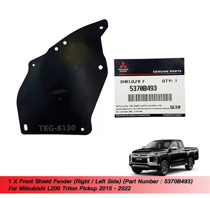 1 x Front Shield Fender for Mitsubishi L200 Triton (2015-2022)
