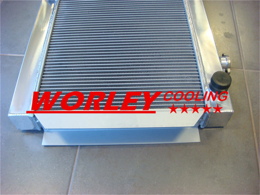 Aluminum Radiator + Fan for Holden Kingswood HQ HJ HX HZ Torana LH LX V8 (1971-1980)