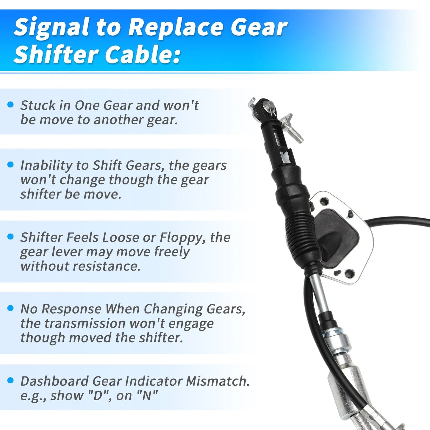 Auto Trans Gear Shift Cable for Toyota Sequoia, Tundra (2000-2023)