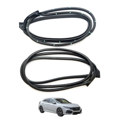 Front Door Weatherstrip Rubber Set for Honda Civic 4DR 2017-2021