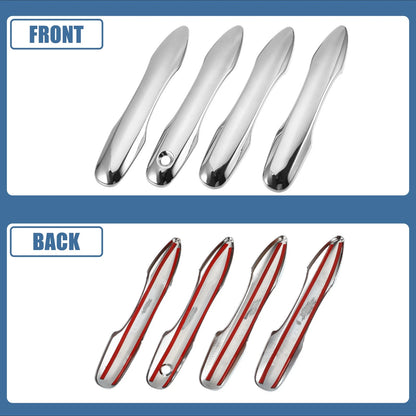 Automotive Door Handle Covers for Toyota Camry (2018-2023) Chrome Silver Tone