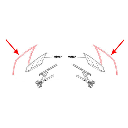 RR Door Glass Run Channel Seal for Honda Civic 2006-2011