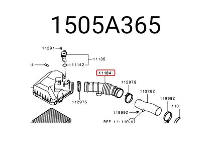 Air Intake Hose for Mitsubishi Triton, Pajero Sport 2.4L (2015-2023)