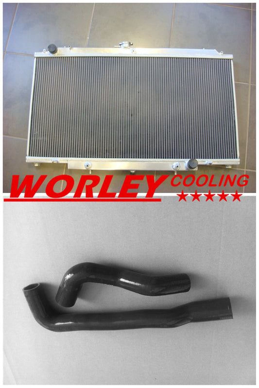 Aluminum Radiator + BLACK Hoses for Nissan Patrol Y61 4.5L (1997-2001)