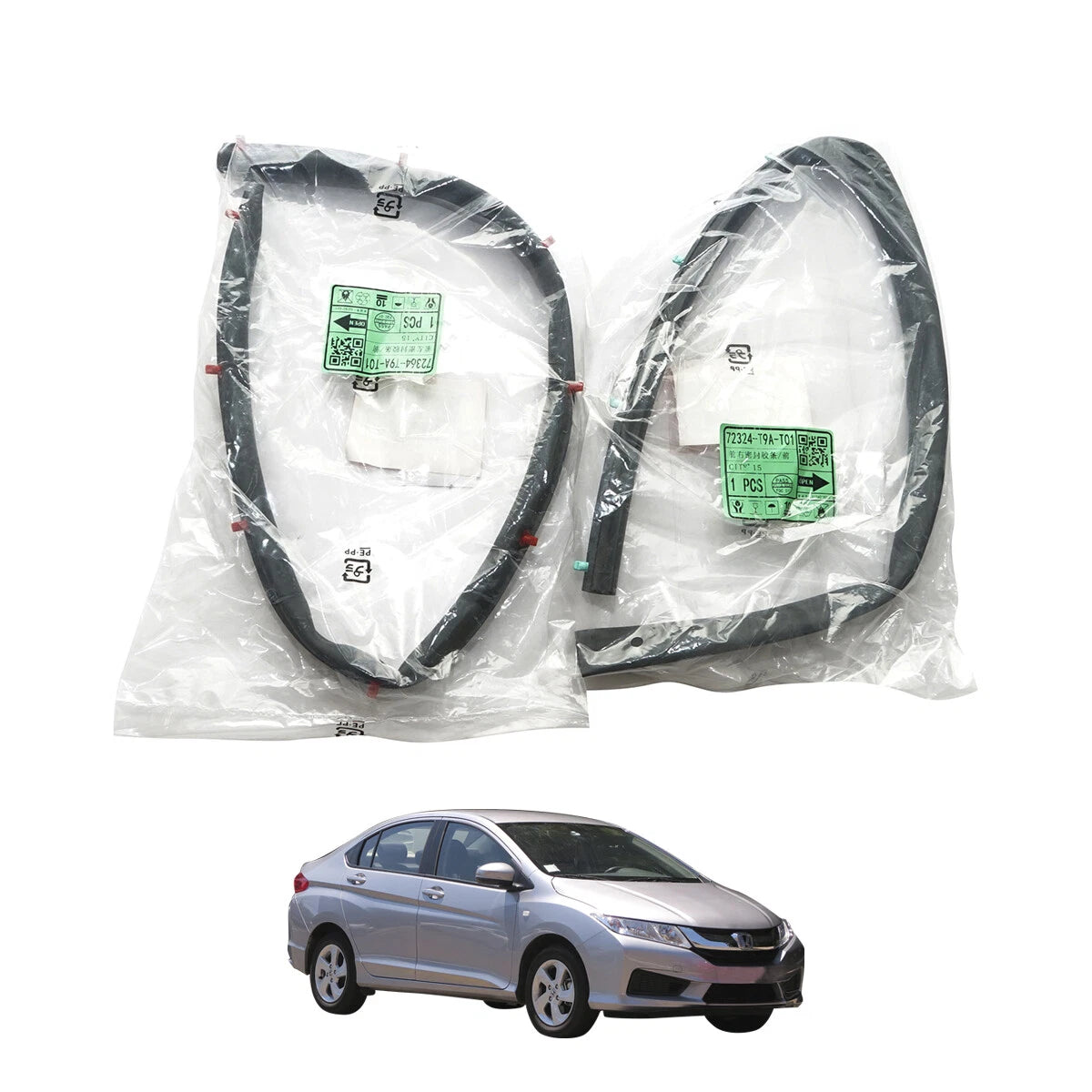 Front Door Sub-Seal Rubber for Honda City Sedan 4DR GM4-GM9 2014-2020