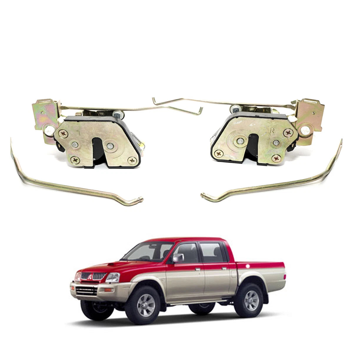 Front Door Lock Latch Set for Mitsubishi Triton Strada L200 1996-2006