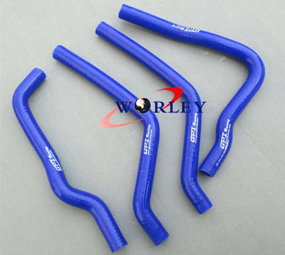 Aluminum Radiator + Blue Hoses for Kawasaki KX125 (1990-1991)