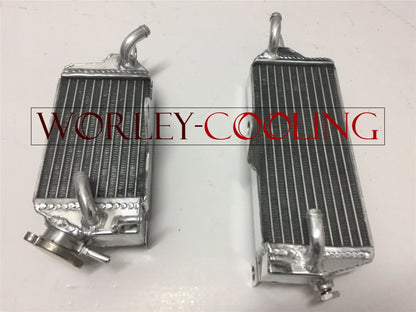 Aluminum Radiator + Blue Hoses for Kawasaki KX125 (1990-1991)
