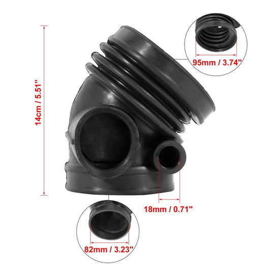 Air Intake Hose for BMW 528i 1997-1998 Rubber Tube Black 2 x 13541740931