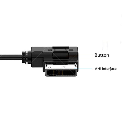 AUX MP3 Cable Adapter for Audi Q3 Q5 Q7 R8 A3 A4 A5 A6 (2008-2023)