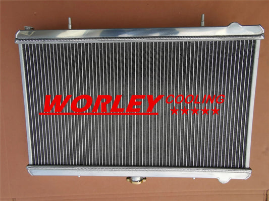 Aluminum Radiator + Black Silicone Hose + Shroud for Silvia S13 (1988-1994)