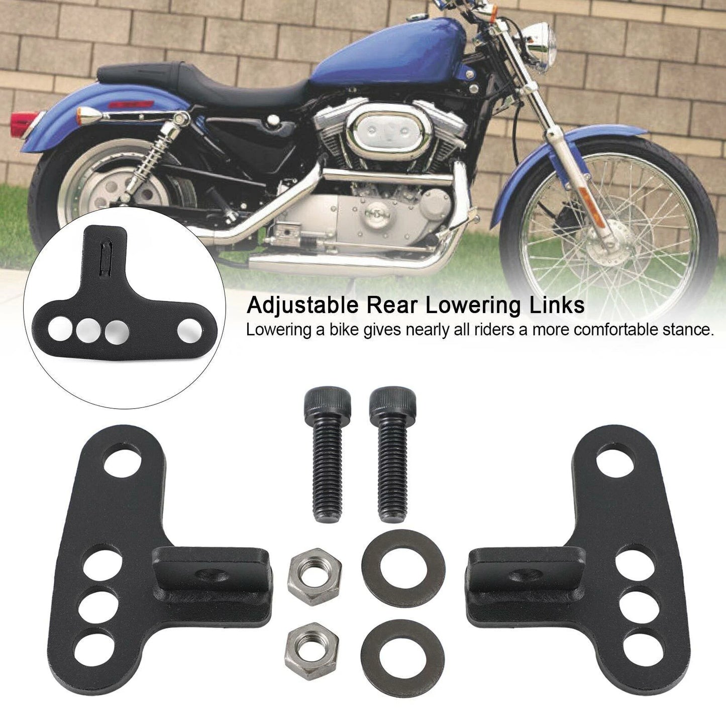 1-3" Adjustable Rear Lowering Drop Kit for Harley Sportster XL883 1200 (1988-1999)