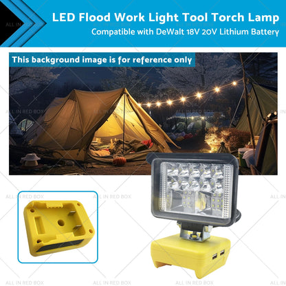 LED Flood Work Light for DeWalt 20V 18V Lithium Battery (2015-2023)