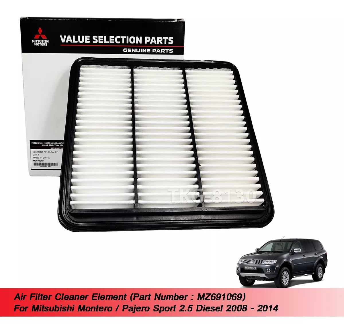 Air Filter for Mitsubishi Montero Pajero Sport 2.5 Diesel (2008-2015)