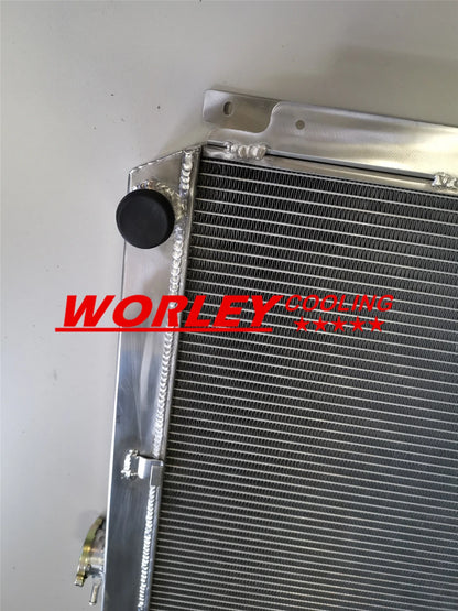 Aluminum Radiator + Black Hose & Fan for Holden HQ HJ HX HZ 253 308 V8 (1971-1980)