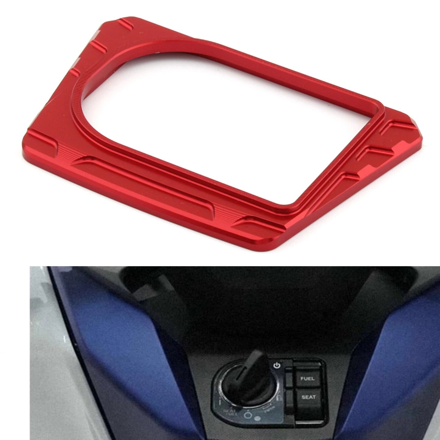 1 x Electric Door Lock Switch Cover for Honda Forza 300 350 (2018-2023) Red