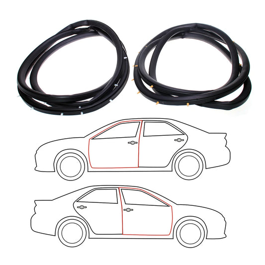Front Door Weatherstrip Set for Honda Accord DX LX Sedan 1994-1997