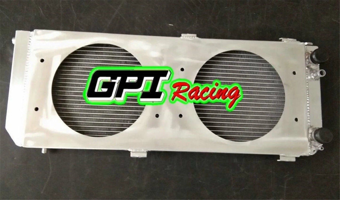Aluminum Radiator + Fan + Shroud for Audi 100 44, 44Q, C3 1.8 quattro (1982-90)