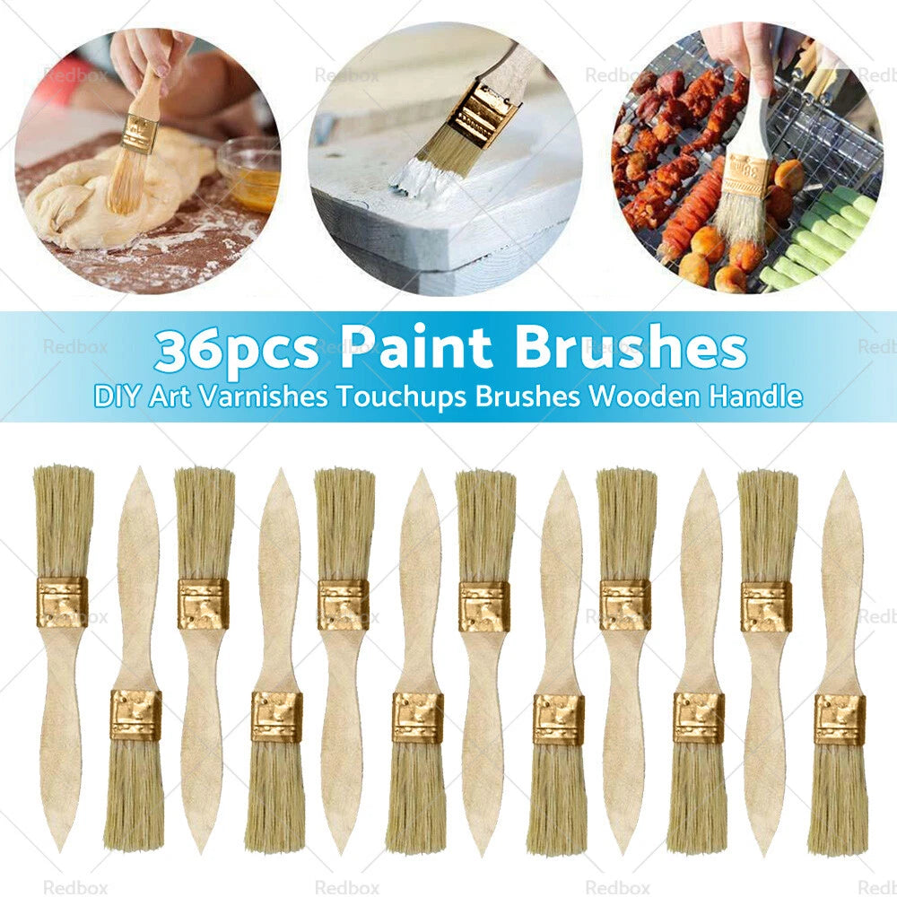1" Chip Paint Brush Set for DIY Art Varnishes (36PCS)