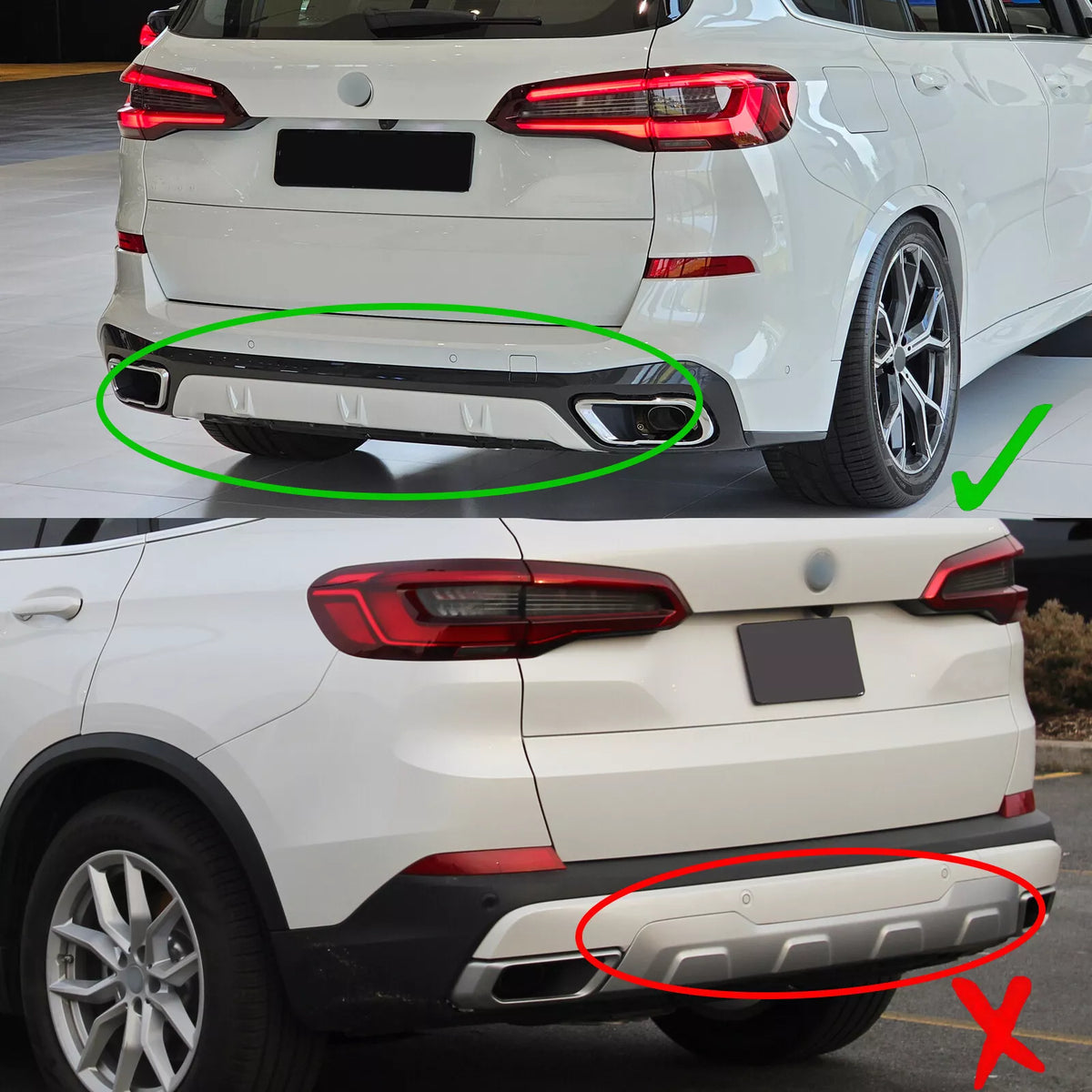 MP Style Gloss Black Rear Diffuser for BMW G05 X5 M Sport (2019-2025 ...