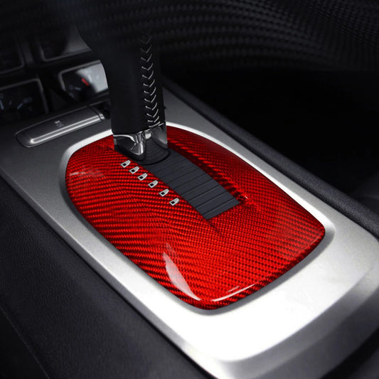 1 x Red Carbon Fiber Gear Shift Panel Cover for Chevrolet Camaro (2010-2015)