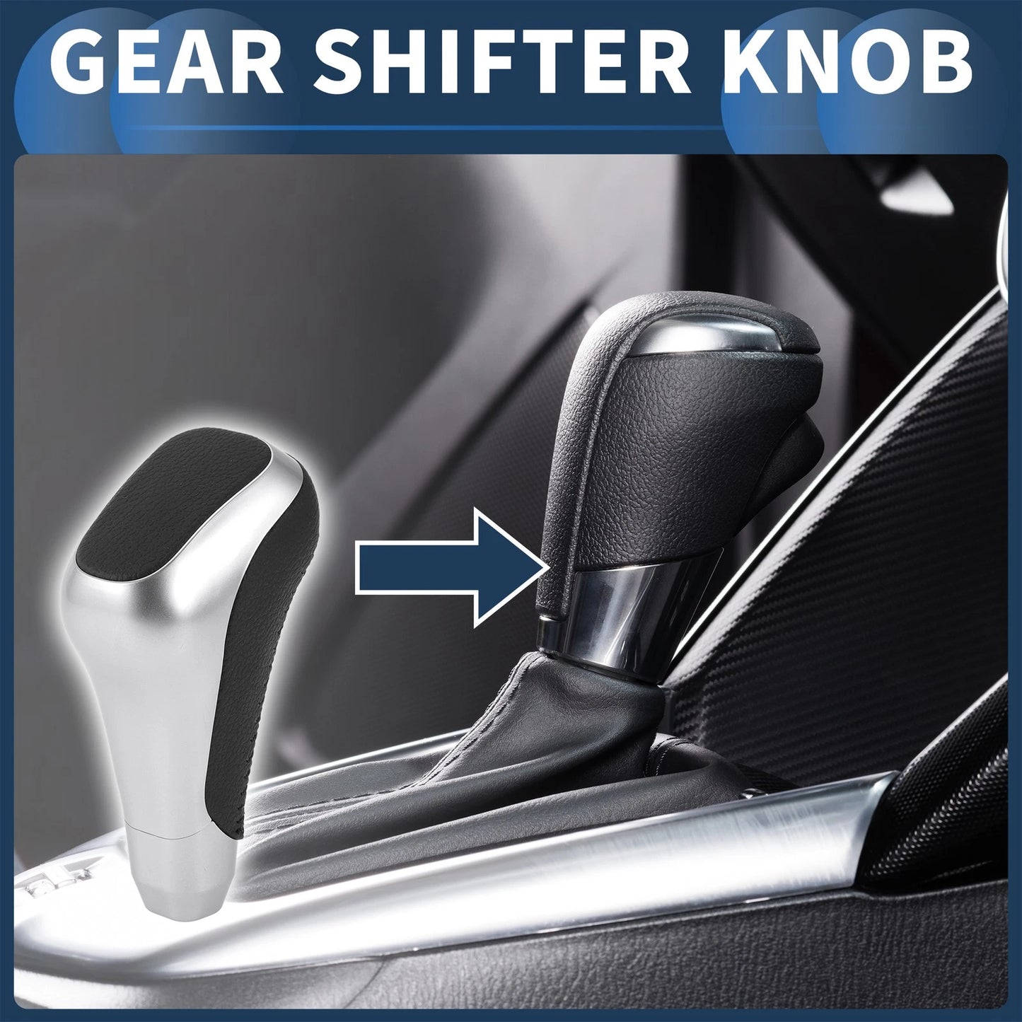Automatic Gear Shifter Knob for Toyota 4Runner (2012-2021) - Silver Plastic
