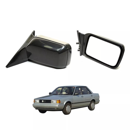 Black Door Mirror x2 for Nissan Sunny Sentra B1x2 E Hatchback 1985-1990