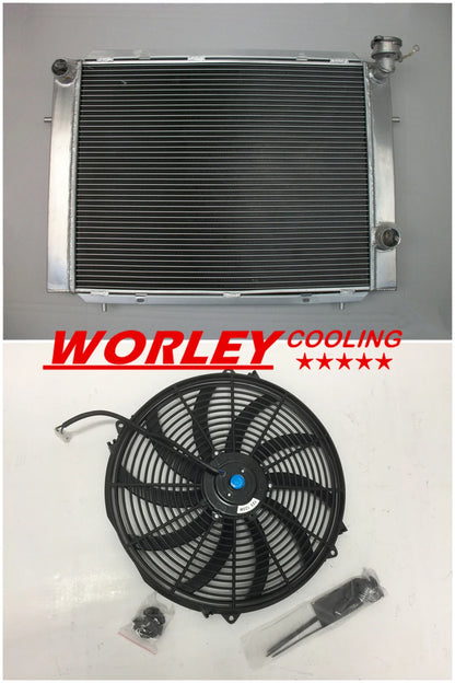Aluminum Radiator + Fan for Holden Commodore VB VC VH VK V6 (1979-1985)