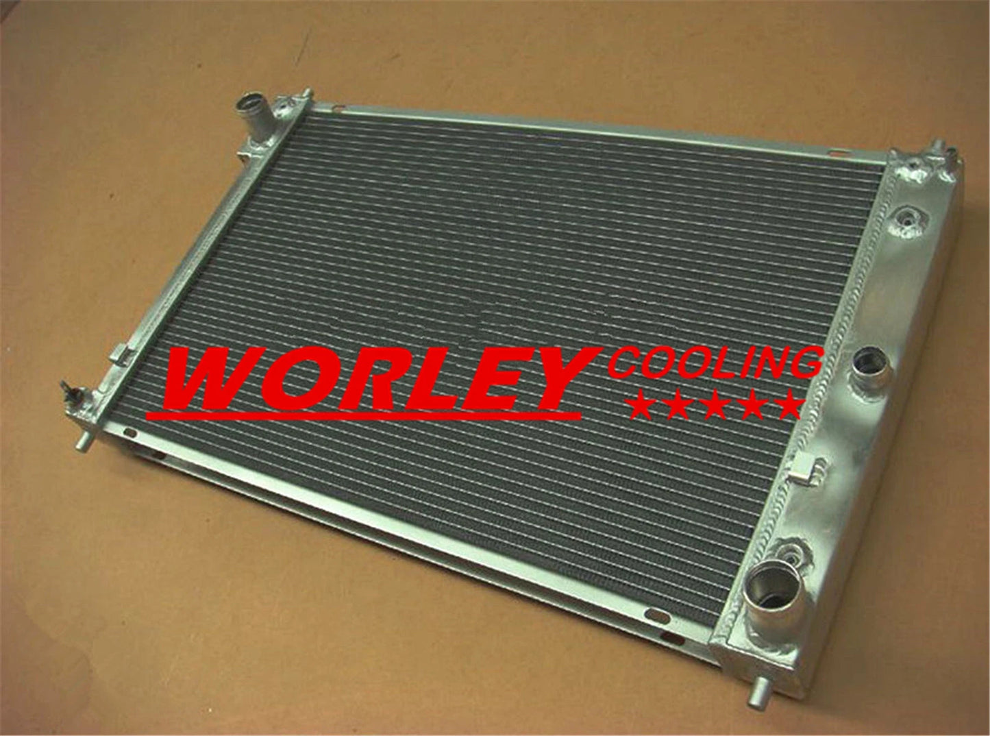 Aluminum Radiator + Blue Silicone Hoses for Ford AU Falcon 4.9L V8 (98-02)