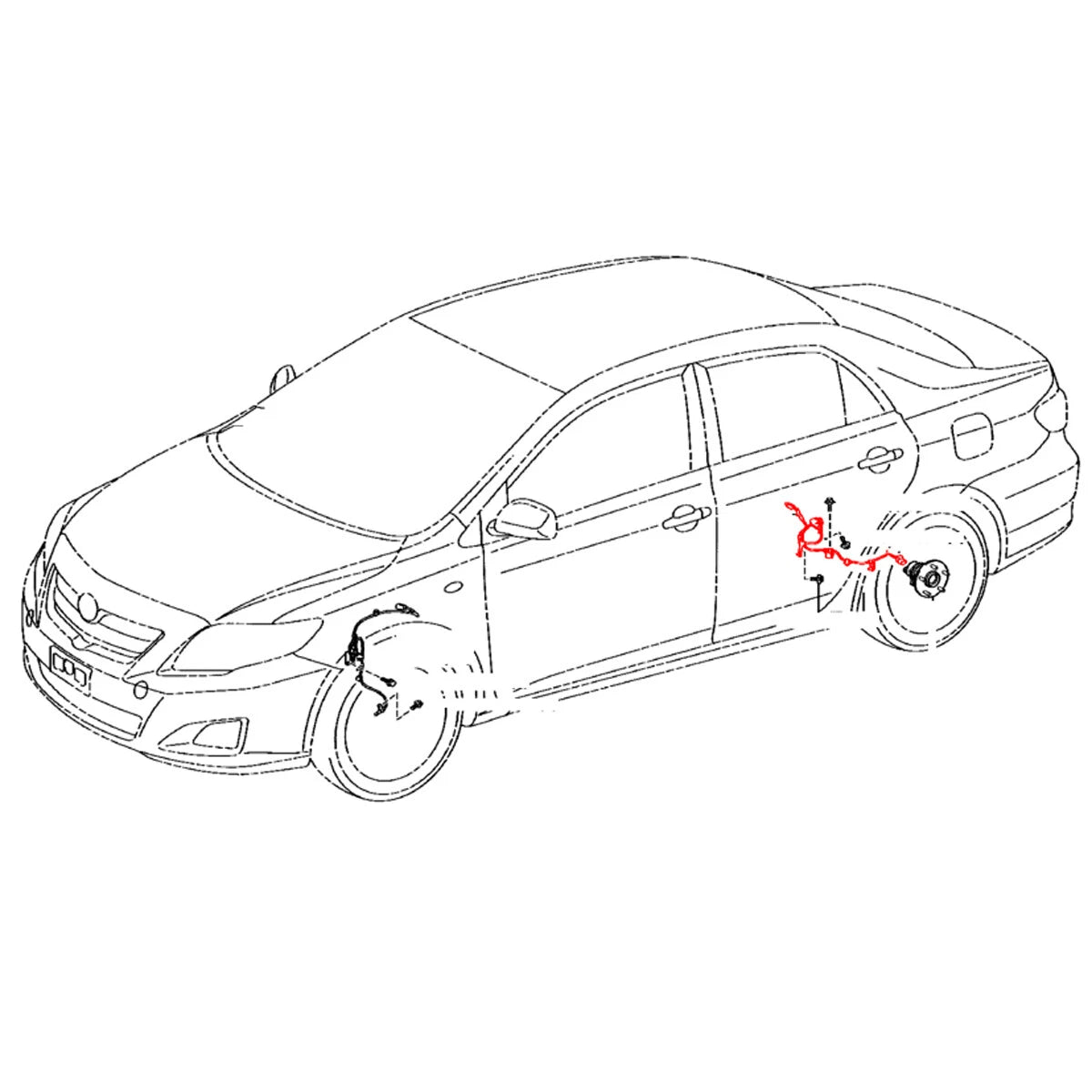 Skid Control Sensor Wire for Toyota Corolla 2014-2020
