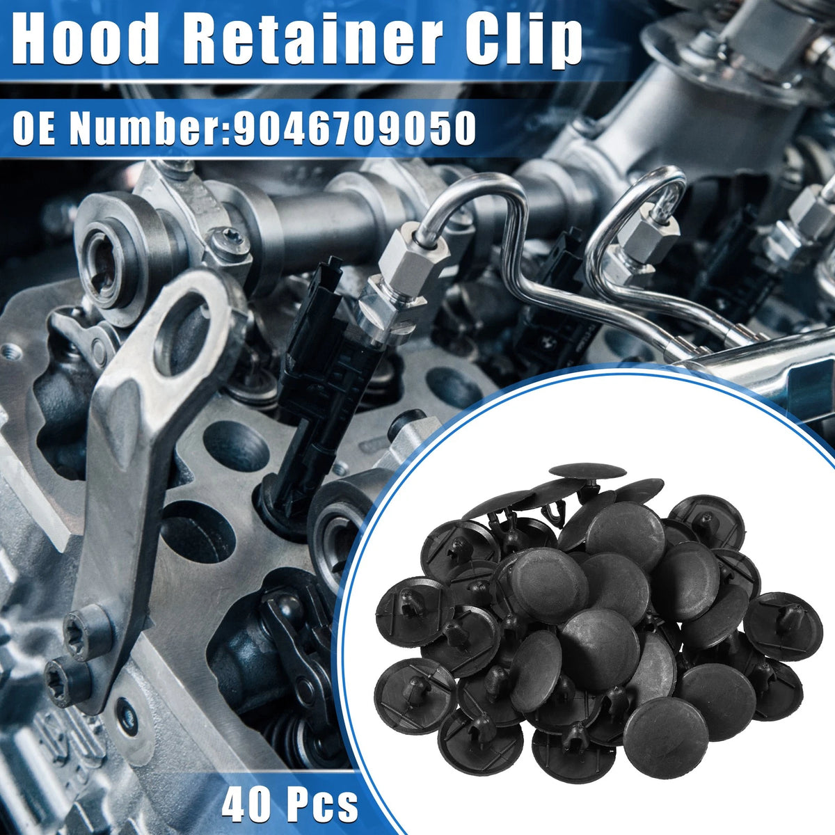 40 Pcs Bonnet Retainer Clips for Toyota Lexus Insulation - Black ...