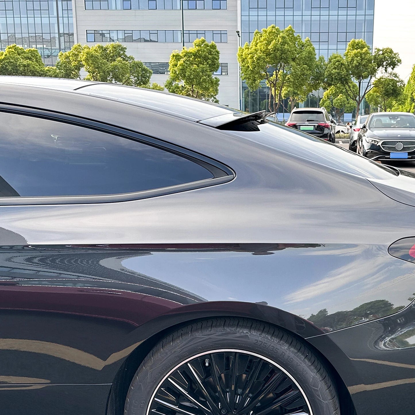 1 x Gloss Black Rear Boot Spoiler Lip for Mercedes Benz CLE Coupe (2024)