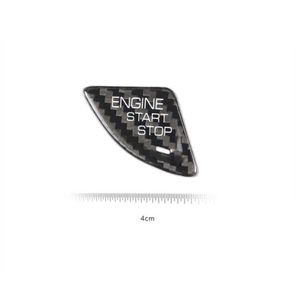 1 x Black Carbon Fiber Engine Start Stop Button Cover for Cadillac ATS (2013-2019)