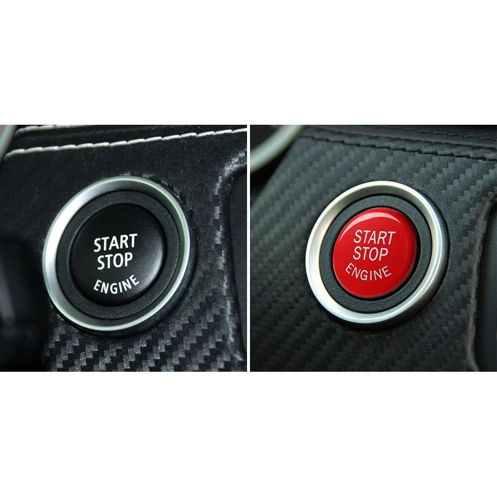 1 x Red Start Stop Button + M Cover Cap for BMW 3 Series M3 E90 E91 (2007-2013)