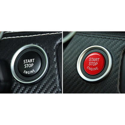 1 x Red Start Stop Button + M Cover Cap for BMW 3 Series M3 E90 E91 (2007-2013)