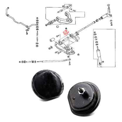 Lower Spring Bumper x2 for Nissan Navara D22 1997-2004