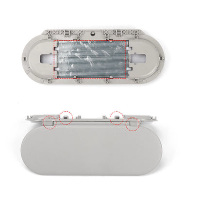 1 x Gray Sun Visor Mirror Cover for MINI Cooper F55 F56 F60 (2015-2022)