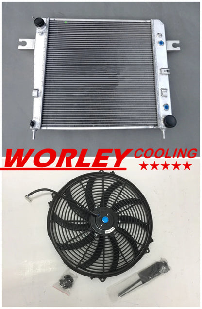 Aluminum Radiator + Fan for Jeep Cherokee Liberty KJ 3.7L V6 (2001-2008)