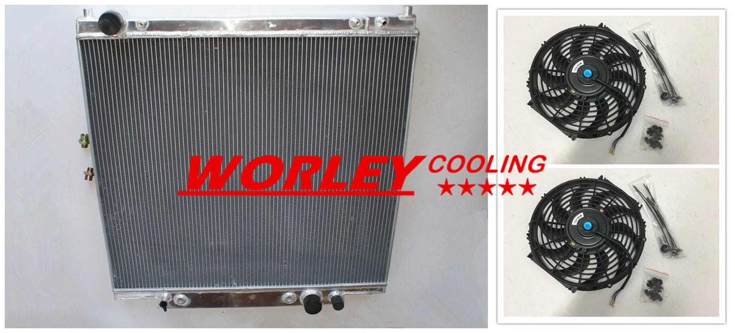 Aluminum Radiator + Fan for Ford F250/F350/F450 Super Duty (1999-2005)