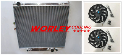 Aluminum Radiator + Fan for Ford F250/F350/F450 Super Duty (1999-2005)