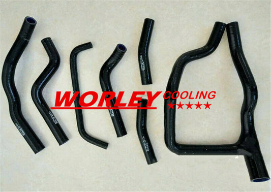 Aluminum Radiator + Black Silicone Hose for Honda XRV750 (1990-2003)