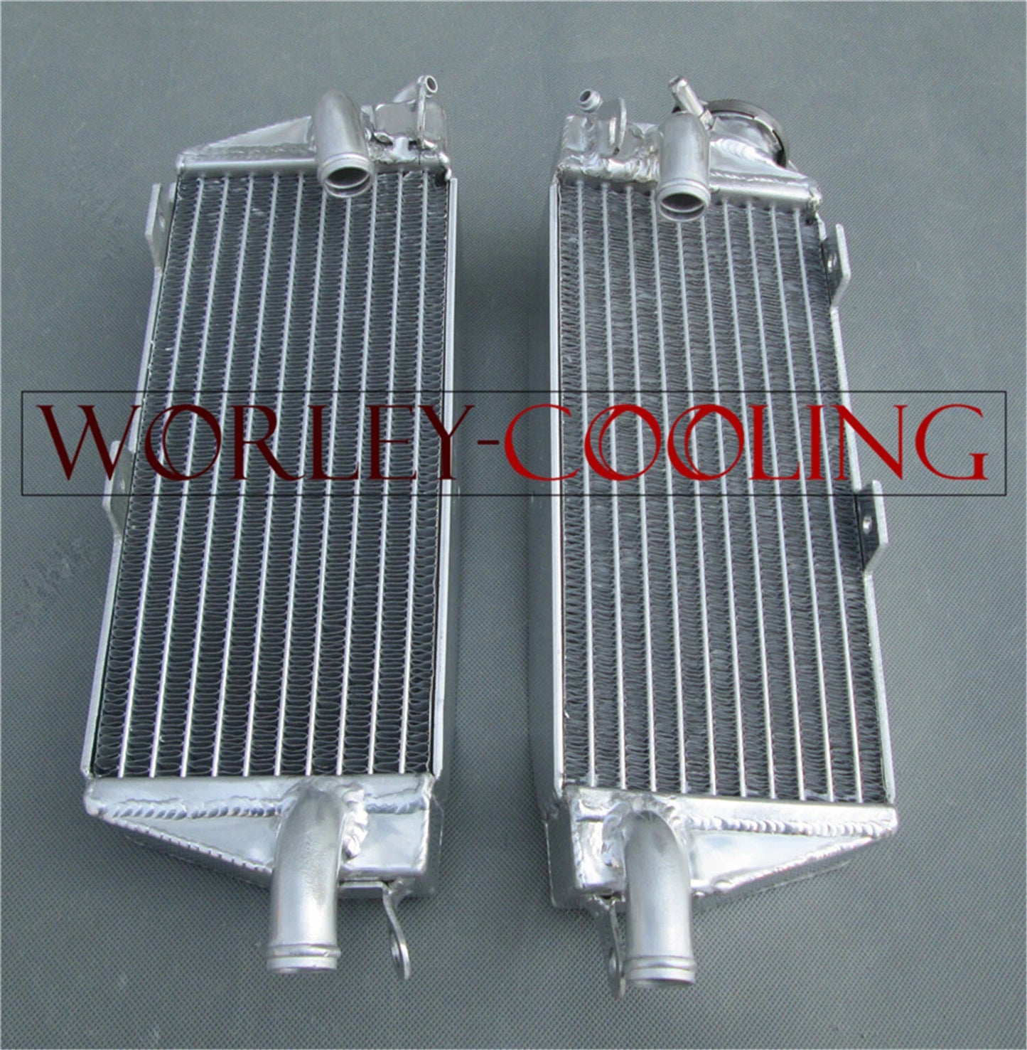 Aluminum Radiator + Blue Hose for Husqvarna AE/CR/WR/XC 400/430/500 (1984-87)