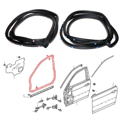 Front Door Weatherstrip for Honda Civic Ferio Sedan 2001-2004