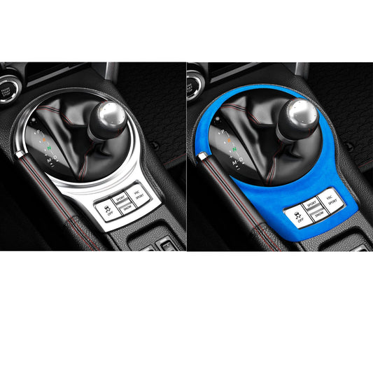 1 x Blue Leather Center Console Gear Shift Cover for Subaru BRZ, Toyota GT86 (2012-2020)