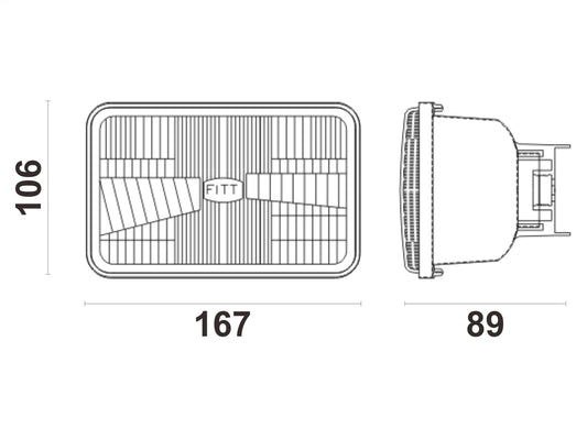 1 x Headlight Lamp for Isuzu NPR NQR NRR FSR FRR (1985-1993)