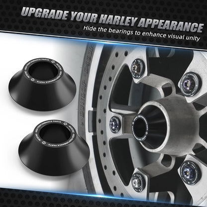1 Pair Tapered Front Wheel Spacers for Harley Street Glide FLHX FLHXS FLTR (2014-2023)