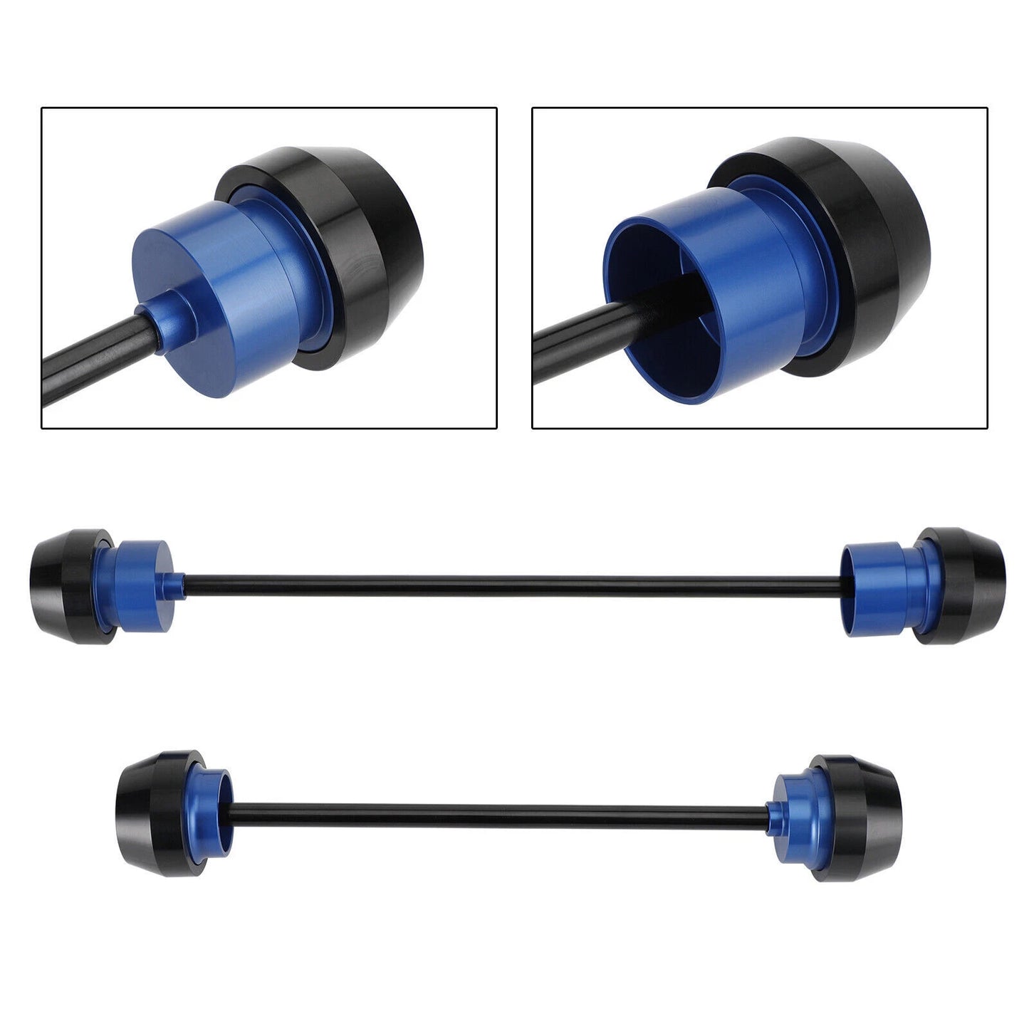 Axle Fork Wheel Slider CNC Blue for Yamaha YZF-R7 (2021-2023)